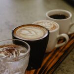 Barista Skills - four mugs filled with coffee