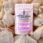 Fair Trade Coffee - white and purple plastic pack