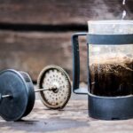 French Press - time lapse photo of French press