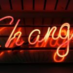 Social Connections - Change neon light signage