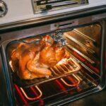 Roast Level - grilled chicken on black and silver grill
