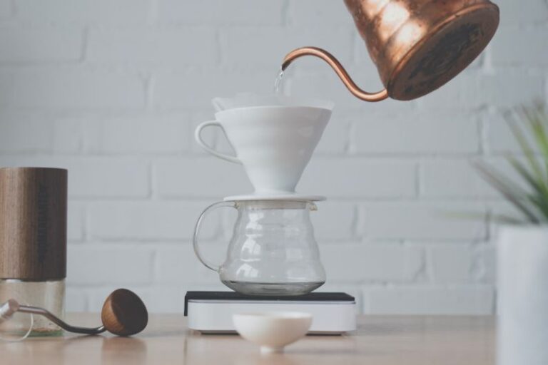 Pour Over - clear glass pitcher