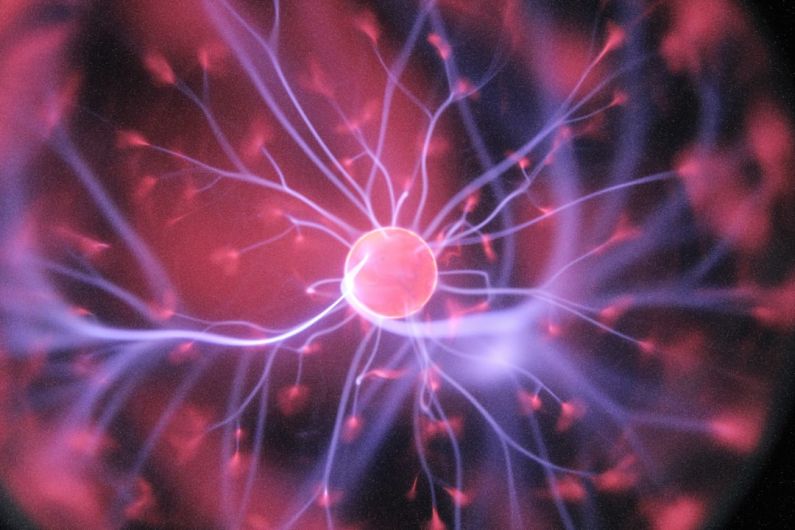 Science - purple and pink plasma ball