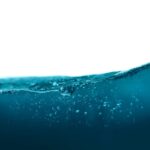 Water - water drops on blue surface